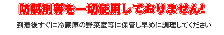 当店の山菜は防腐剤等を一切使用しておりません