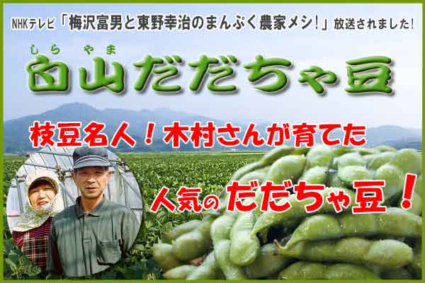 木村さんのだだちゃ豆 『早生だだちゃ 1.8Kg』 木村さんの早生だだちゃ豆 1.8Kg