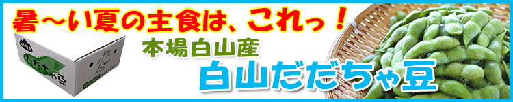 暑~い夏は、白山だだちゃ豆