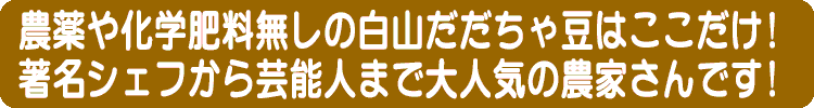 著名なシェフから芸能人まで大人気の農家さんです