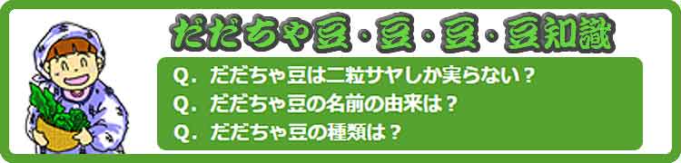 だだちゃ豆・豆・豆・豆知識