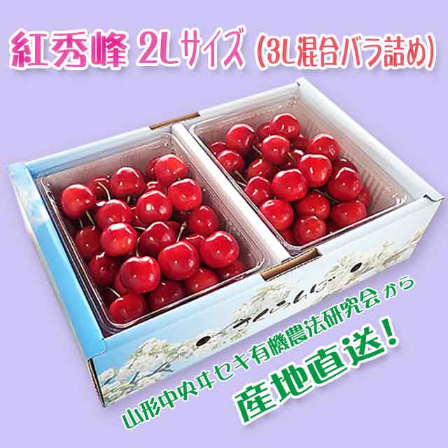 【秀】紅秀峰 2Lサイズ（3L混合1Kgバラ詰）クール便