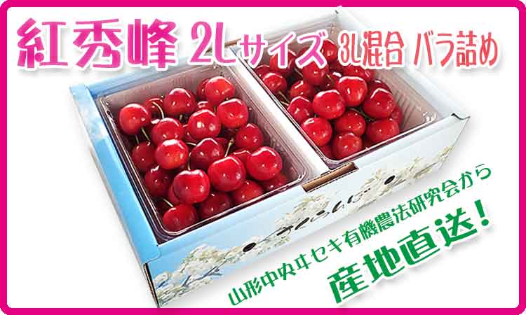 紅秀峰2L-3L混合バラ詰め