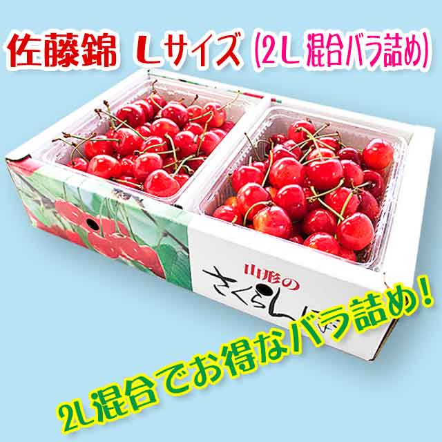 【秀】佐藤錦 L-2L混合サイズ(1Kgバラ詰)クール便 【秀】佐藤錦 Lサイズ(2L混合1Kgバラ詰)クール便