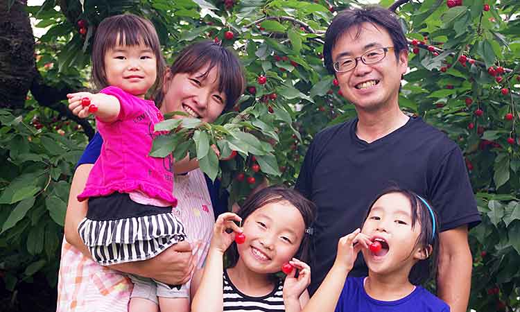 佐藤錦一筋 武田果樹園一家