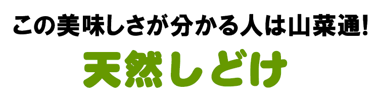 この美味しさが分かる人は山菜通